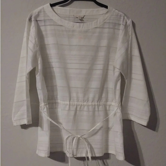 Gap Peplum drawstring Striped Top - Picture 2 of 5